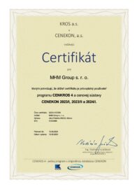Certifikát 2023